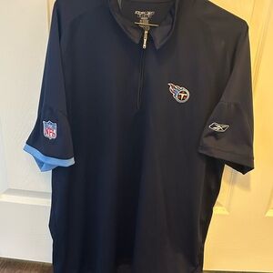 Reebok Tennessee Titans NFL 3/4 Zip Pullover Dark Blue Men's